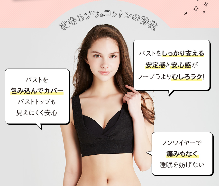 夜寄るブラコットンナイトブラ特徴