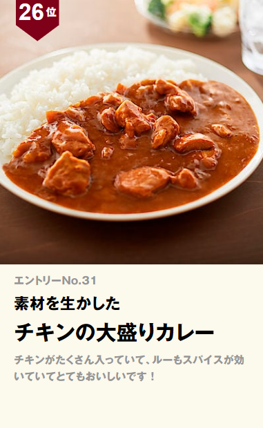 無印良品 素材を生かした辛くないチキンの大盛りカレー