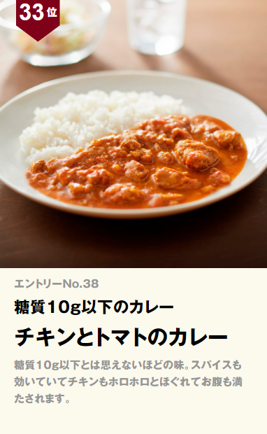 無印良品 糖質10g以下のカレー チキンとトマトのカレー