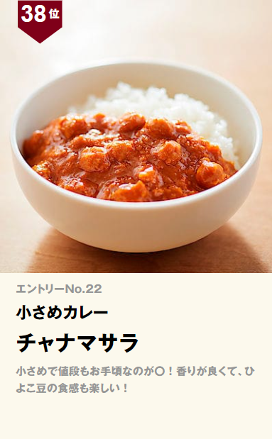 無印良品 小さめカレー チャナマサラ