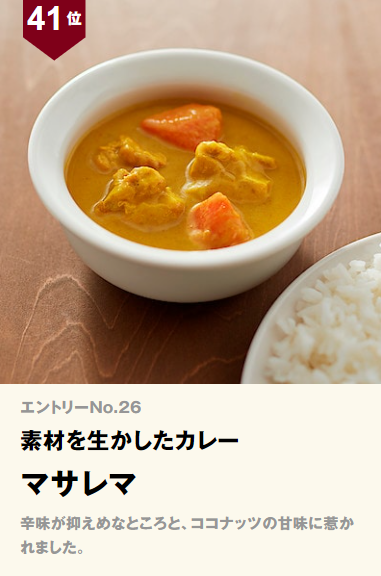 無印良品 素材を生かしたカレー マサレマ